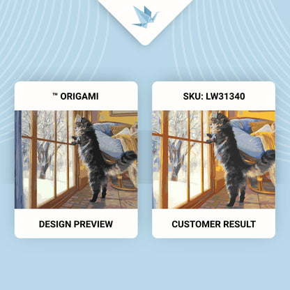 Maľovanie podľa čísel – Zimná mačka 40*50 cm LW 31340