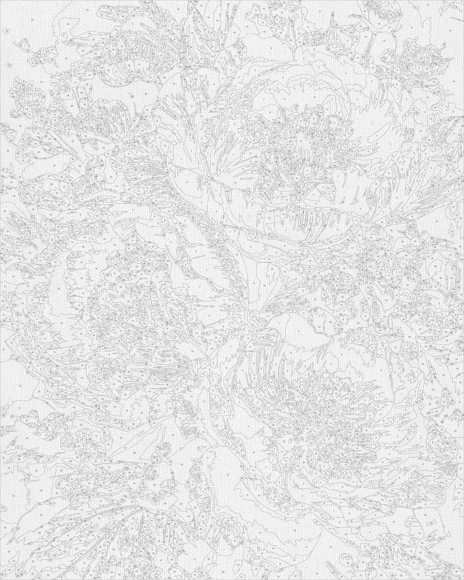 Maľovanie podľa čísel na ráme 40*50 cm Kvety - Bohaté pivónie s metalickými farbami LW 3154-01