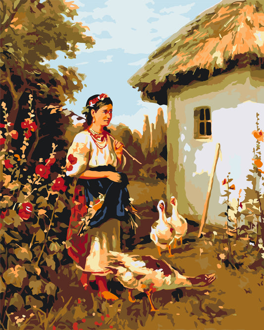 Maľovanie podľa čísel - Ukrajinská dedina LW3161