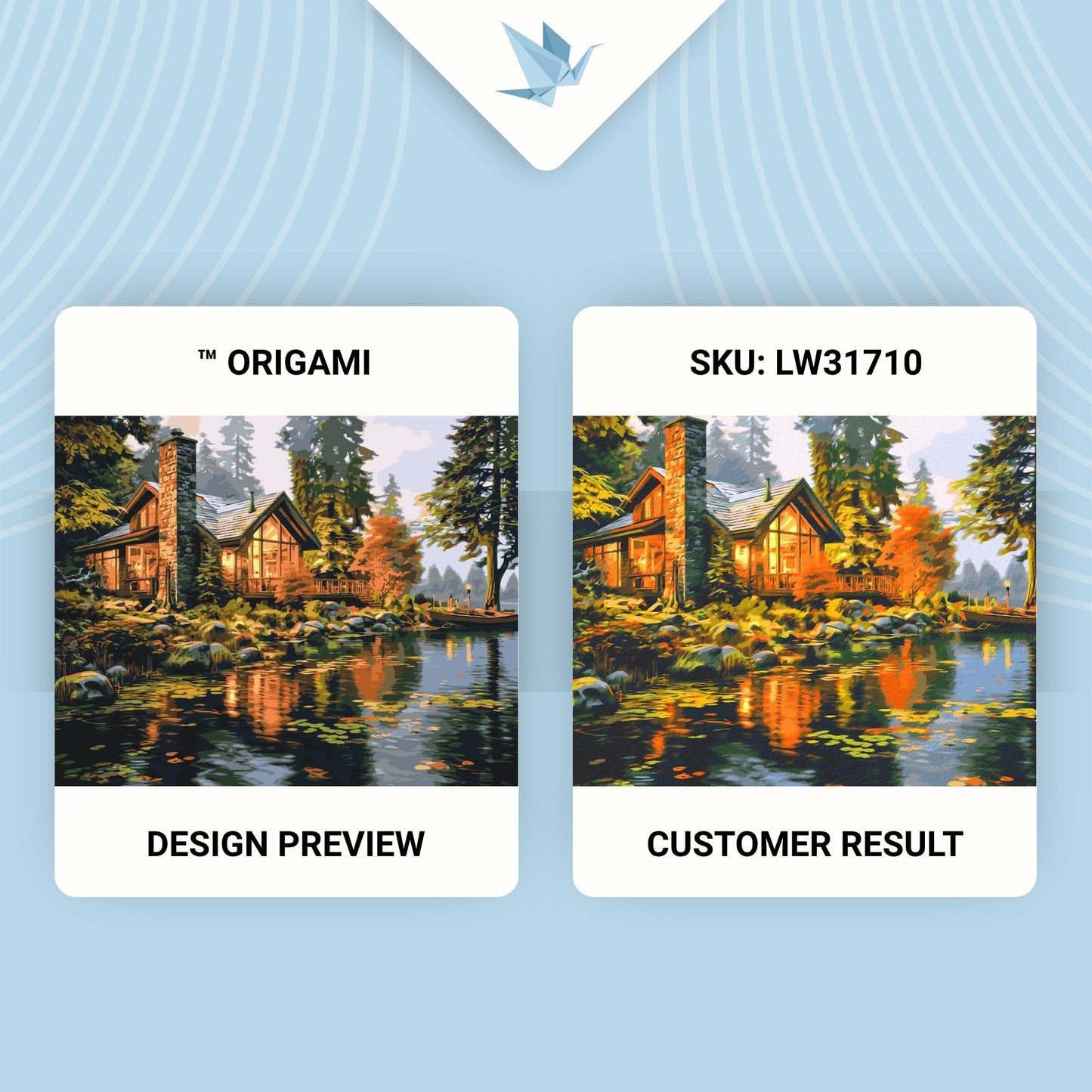 Maľovanie podľa čísel – Krajinka. Dom pri rieke 40*50 cm LW 31710