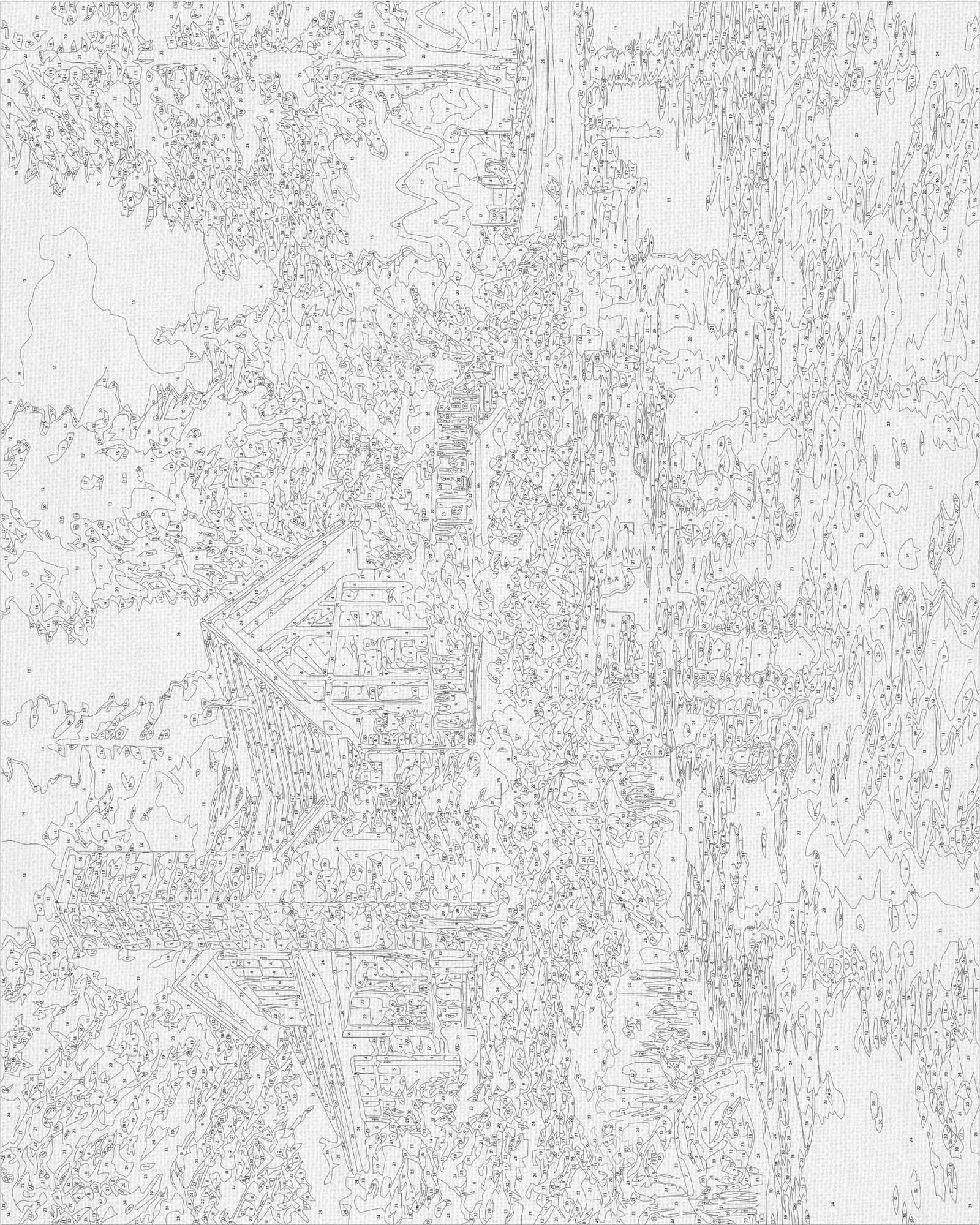 Maľovanie podľa čísel na ráme 40*50 cm – Krajinka. Dom pri rieke LW 31710