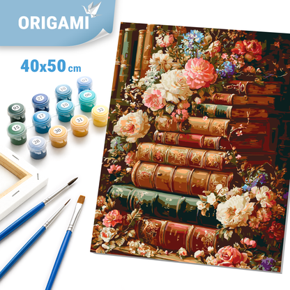 Maľovanie podľa čísel na ráme 40*50 cm - Literárna záhrada - Kvety - LW 3173-01