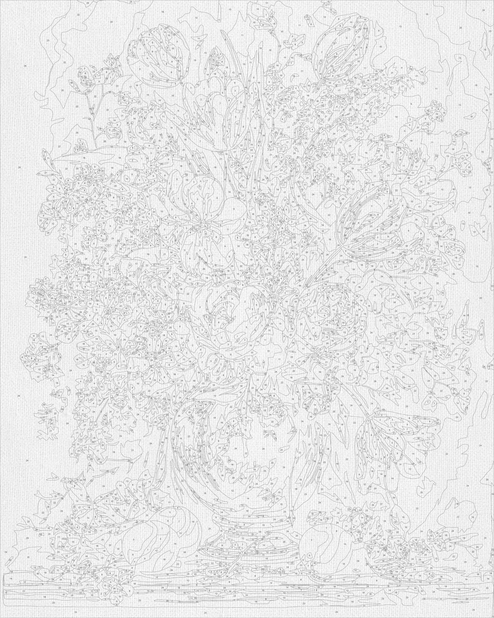 Maľovanie podľa čísel na ráme 40*50 cm Kvety - Bohatá kytica vo váze LW 3174-01