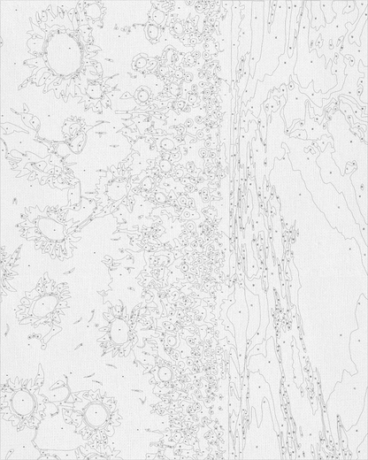 Maľovanie podľa čísel krajinka – Ukrajinská Slnečnicové pole 40*50 cm LW 3175 40×50 pbn-p