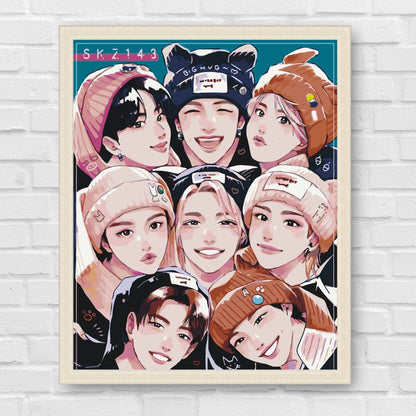Maľovanie podľa čísel - K-pop, Stray Kids (stray kids) LW31890