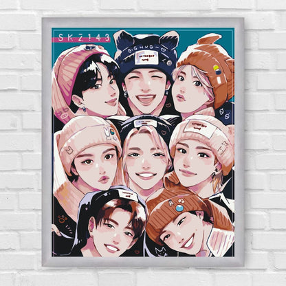 Maľovanie podľa čísel - K-pop, Stray Kids (stray kids) LW31890