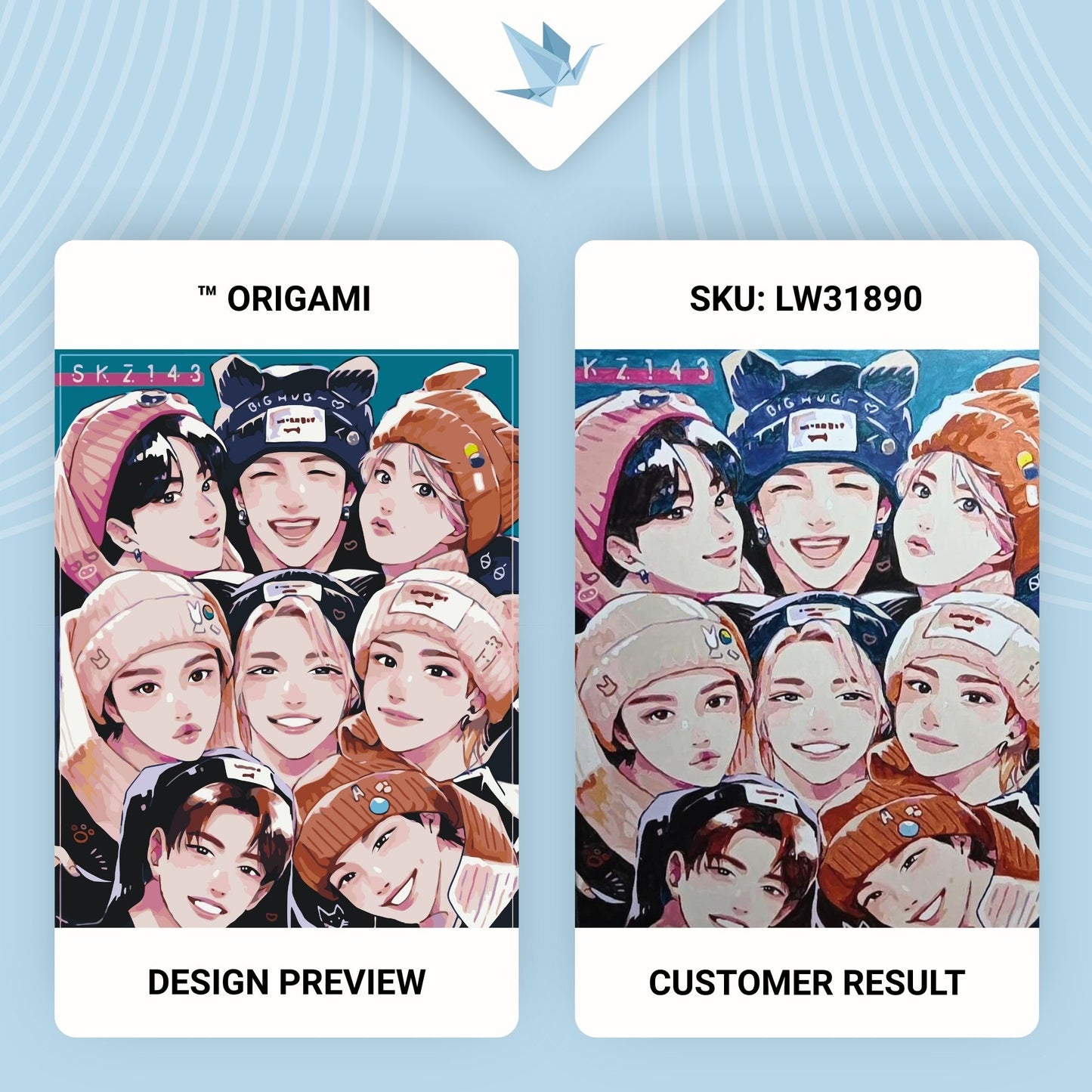 Maľovanie podľa čísel K-pop, Stray Kids 40*50 cm LW 31890