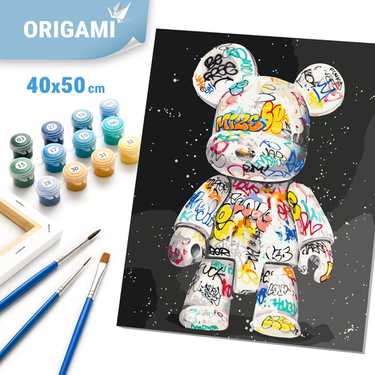 Maľovanie podľa čísel na ráme 40*50 cm – Bearbrick. Filmoví hrdinovia - LW 32320