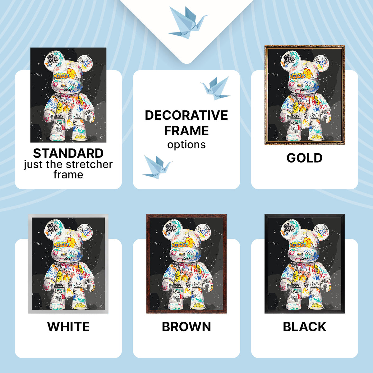 Maľovanie podľa čísel – Bearbrick s graffiti