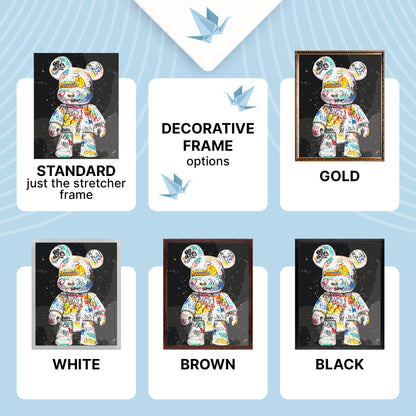 Maľovanie podľa čísel na ráme 40*50 cm – Bearbrick. Filmoví hrdinovia - LW 32320