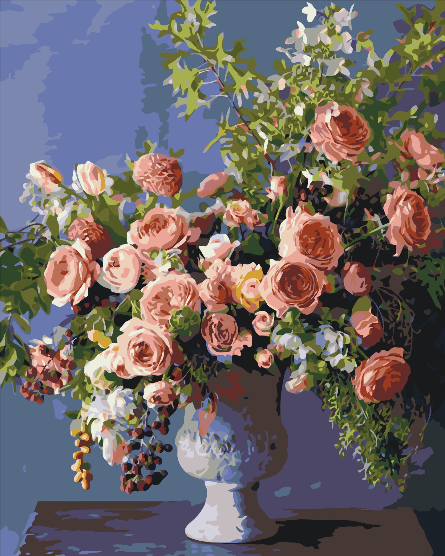 Maľovanie podľa čísel – Kytica pivónií vo váze 40*50 cm LW 3239