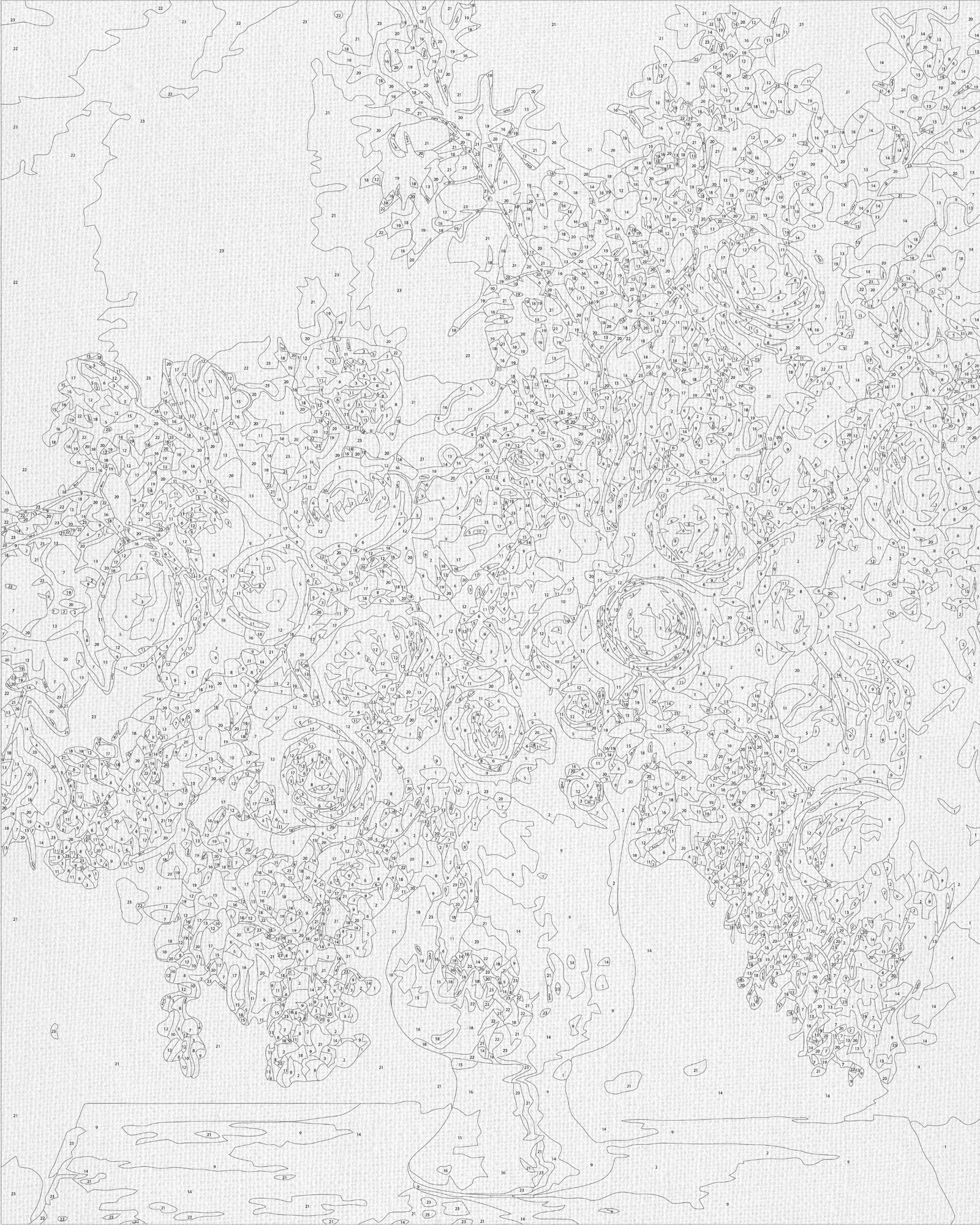 Malowanie po numerach 40x50 kwiaty – Bukiet piwonii w wazonie LW 3239