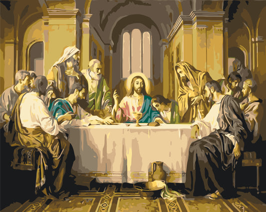 Maľovanie podľa čísel – Posledná večera 40*50 cm LW 3242