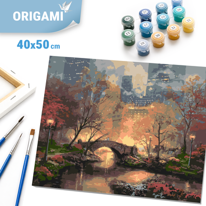 Maľovanie podľa čísel na ráme 40*50 cm - Central Park v New Yorku - Krajinka - LW 3256