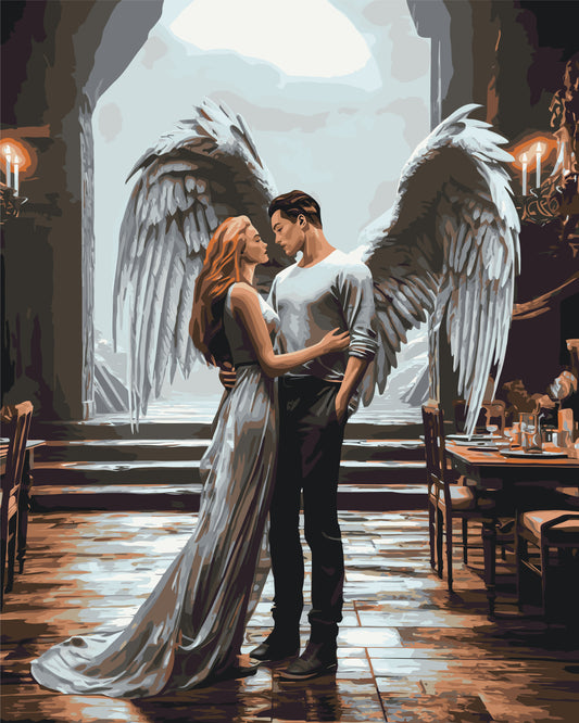 Maľovanie podľa čísel – Ľudia. Anjelská láska 40*50 cm LW 32790