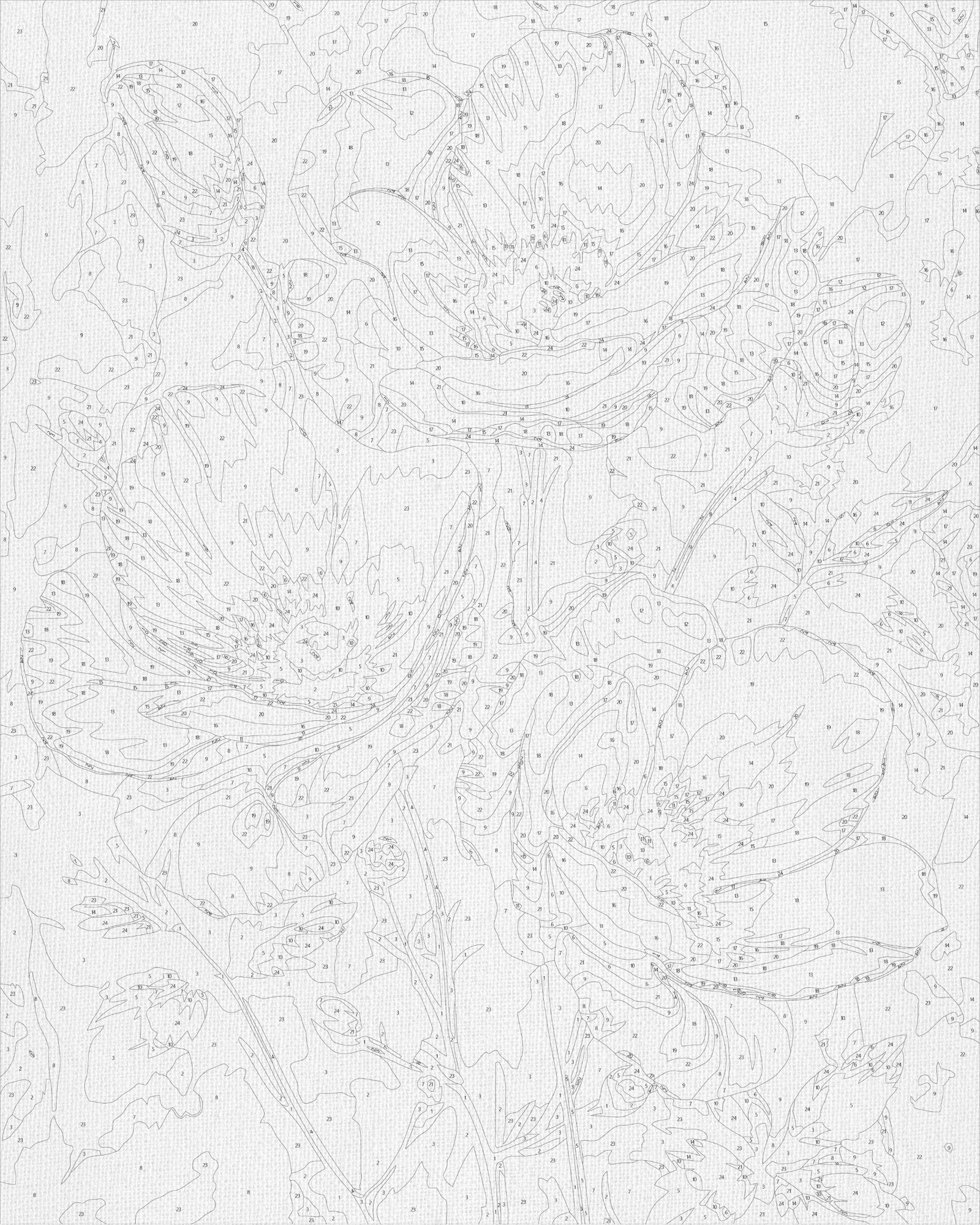 Maľovanie podľa čísel na ráme 40*50 cm Bielé kvety s metalickými farbami LW 3302