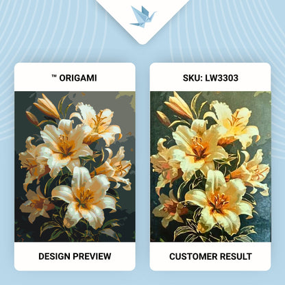 Maľovanie podľa čísel Kvety Žiarivé ľalie s metalickými farbami 40*50 cm LW 3303