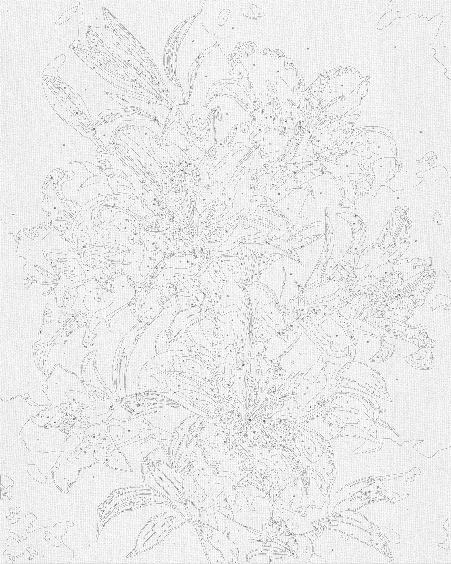 Maľovanie podľa čísel Kvety Žiarivé ľalie s metalickými farbami 40*50 cm LW 3303