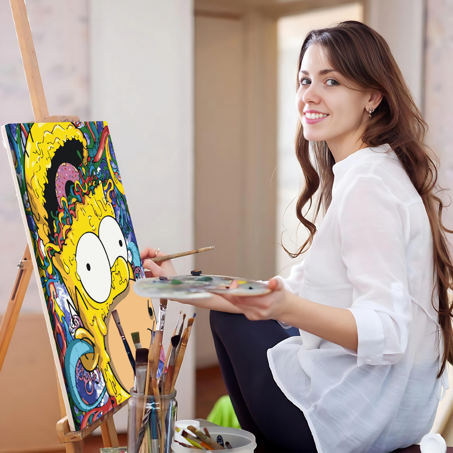 Maľovanie podľa čísel - Filmové postavy. Simpsonovci. Homer LW3317