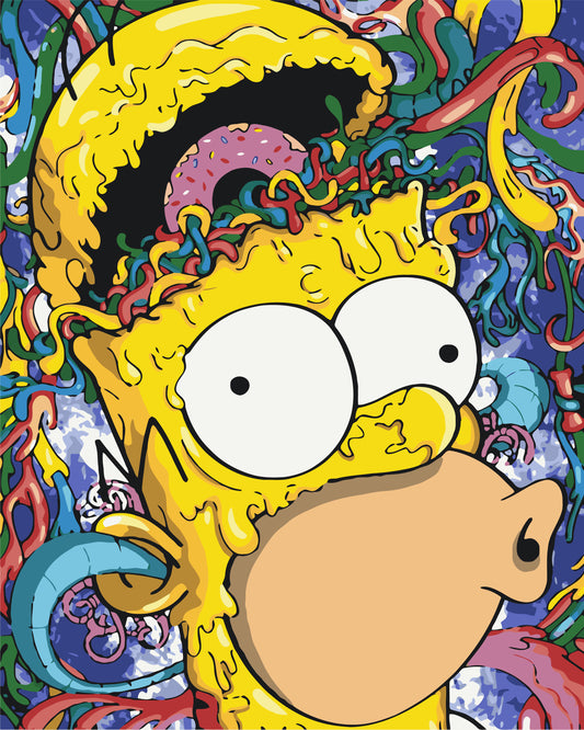 Maľovanie podľa čísel - Filmové postavy. Simpsonovci. Homer LW3317