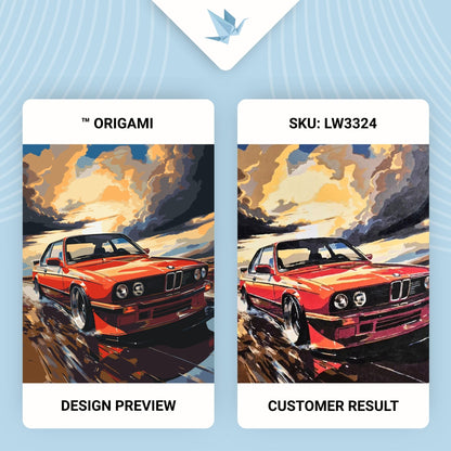 Maľovanie podľa čísel – Auto BMW E34 40*50 cm LW 3324