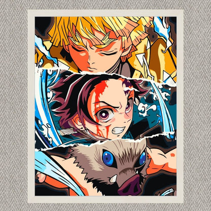 Maľovanie podľa čísel - Anime. Čepeľ zabíjajúca démonov, koláž. LW3409