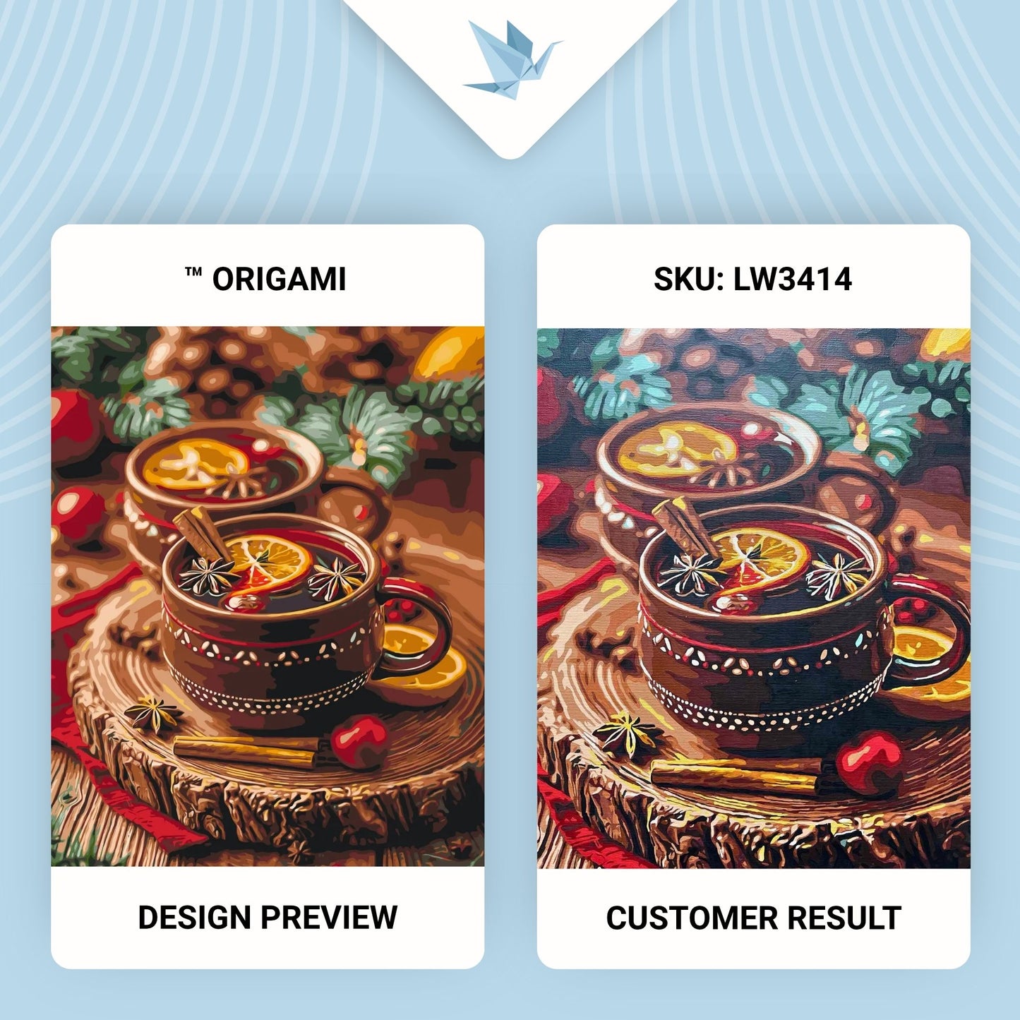 Maľovanie podľa čísel vianočný – Zátišie. Novoročný punč 40*50 cm LW 3414