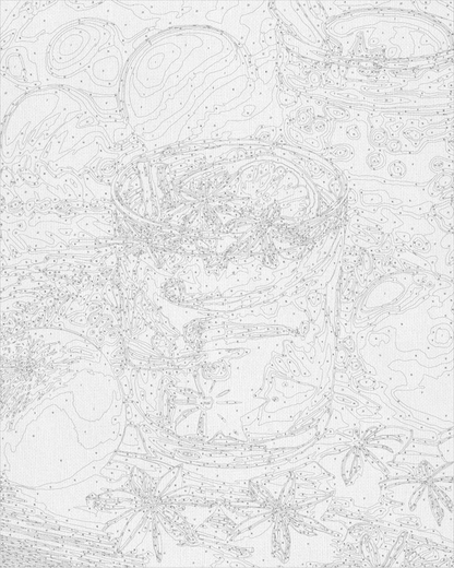 Maľovanie podľa čísel vianočný – Zátišie. Vianočný glögg 40*50 cm LW 3415