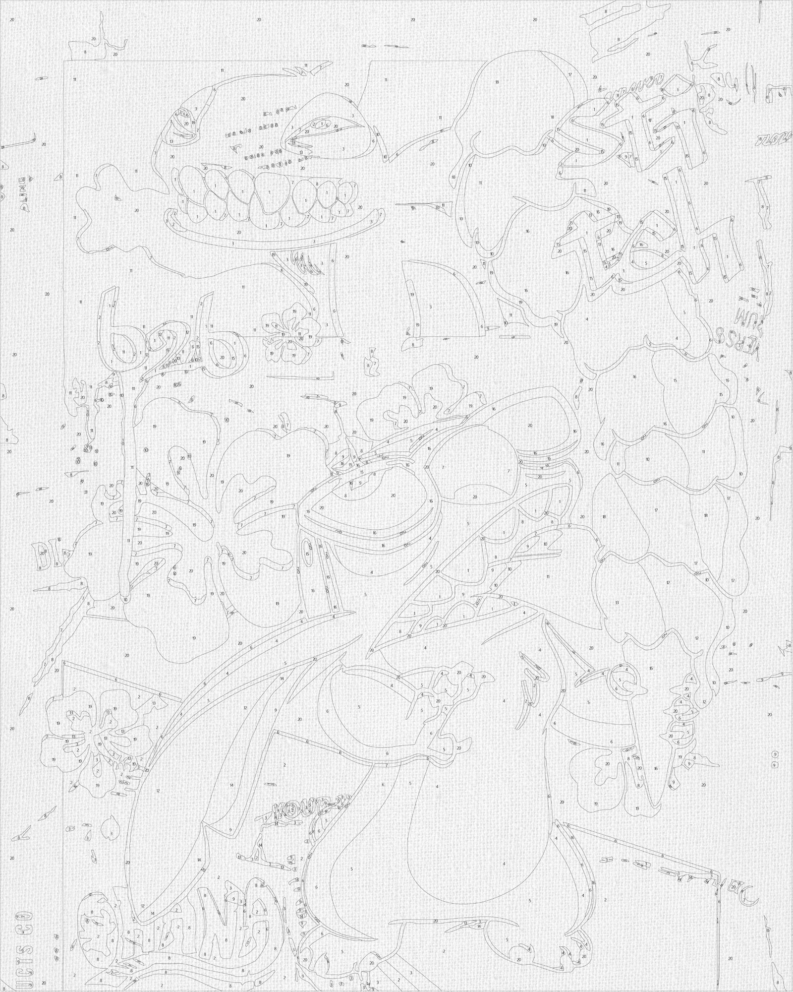 Maľovanie podľa čísel na ráme 40*50 cm Filmoví hrdinovia. Stitch s metalickými farbami LW 3423