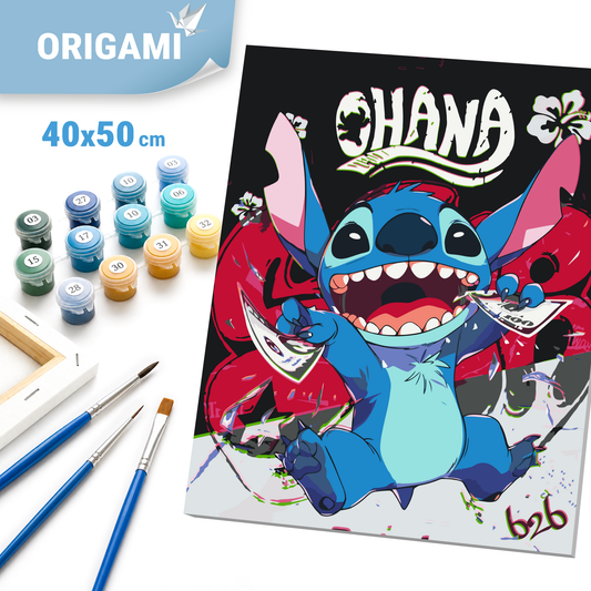 Maľovanie podľa čísel na ráme 40*50 cm – Filmoví hrdinovia. Lilo a Stitch LW 3424