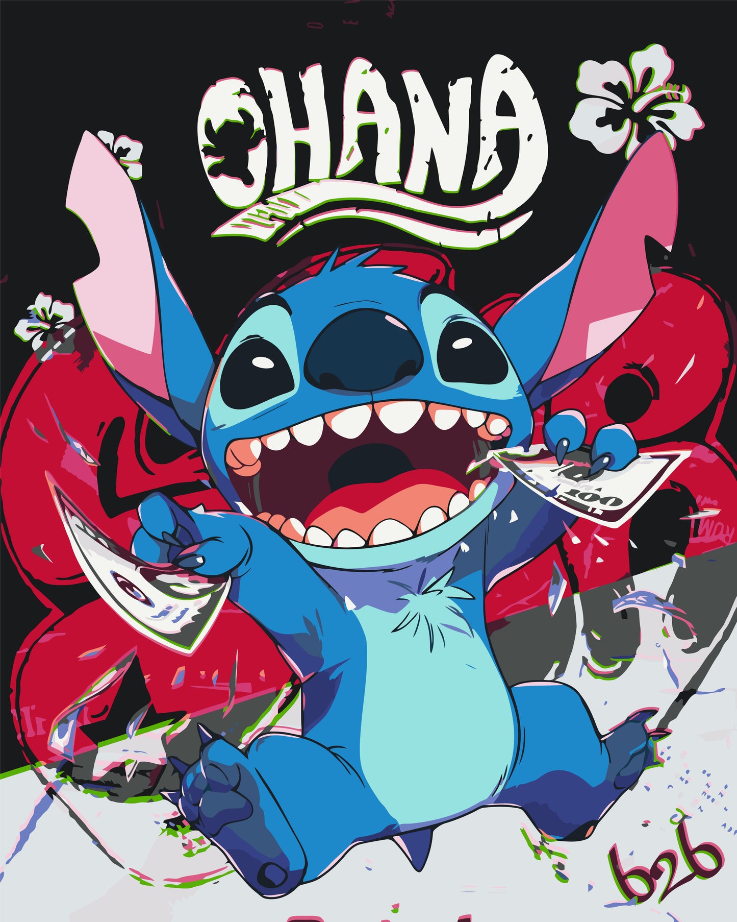 Maľovanie podľa čísel – Filmoví hrdinovia. Lilo a Stitch 40*50 cm LW 3424