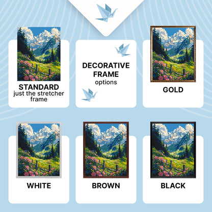 Maľovanie podľa čísel na ráme 40*50 cm krajinka – Horská lúka LW 3435