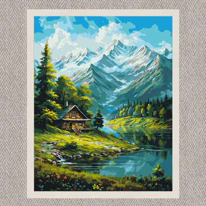 Maľovanie podľa čísel - Horská krajina LW3437