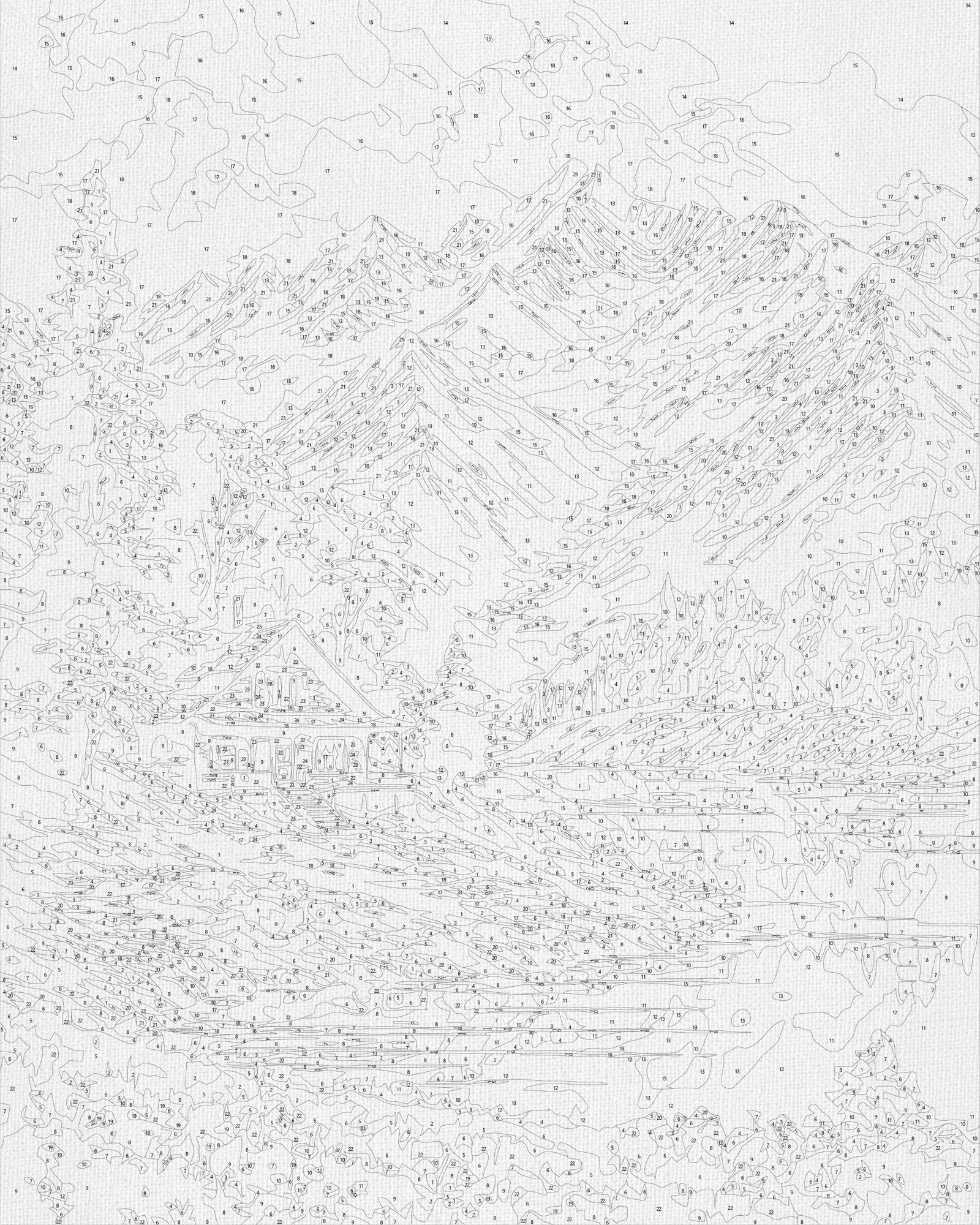 Maľovanie podľa čísel na ráme 40*50 cm krajinka – Horská  LW 3437