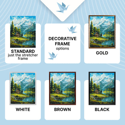 Maľovanie podľa čísel na ráme 40*50 cm krajinka – Horská krajina LW 3437