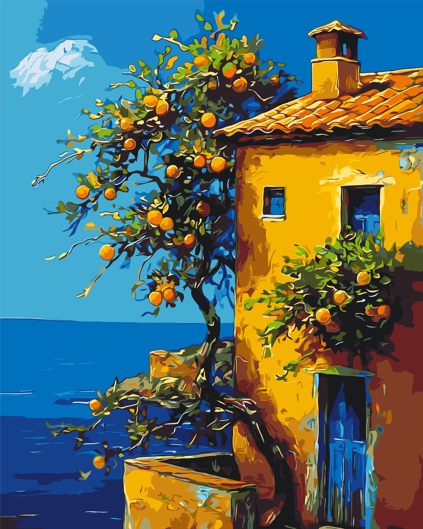 Maľovanie podľa čísel krajinka – Letná talianska  40*50 cm LW 3441