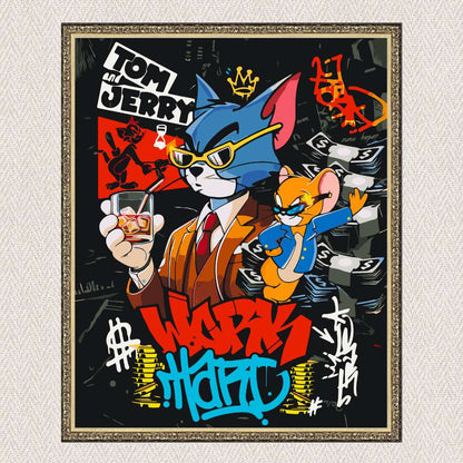 Maľovanie podľa čísel - Disney. Tom a Jerry. Filmové postavy LW3459
