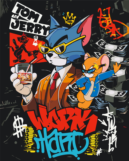 Maľovanie podľa čísel - Disney. Tom a Jerry. Filmové postavy LW3459