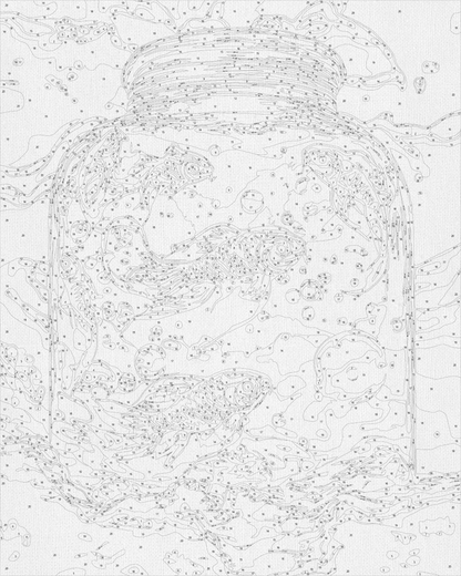 Maľovanie podľa čísel - Podmorský svet, rybky s metalickými farbami 40*50 cm LW 3460