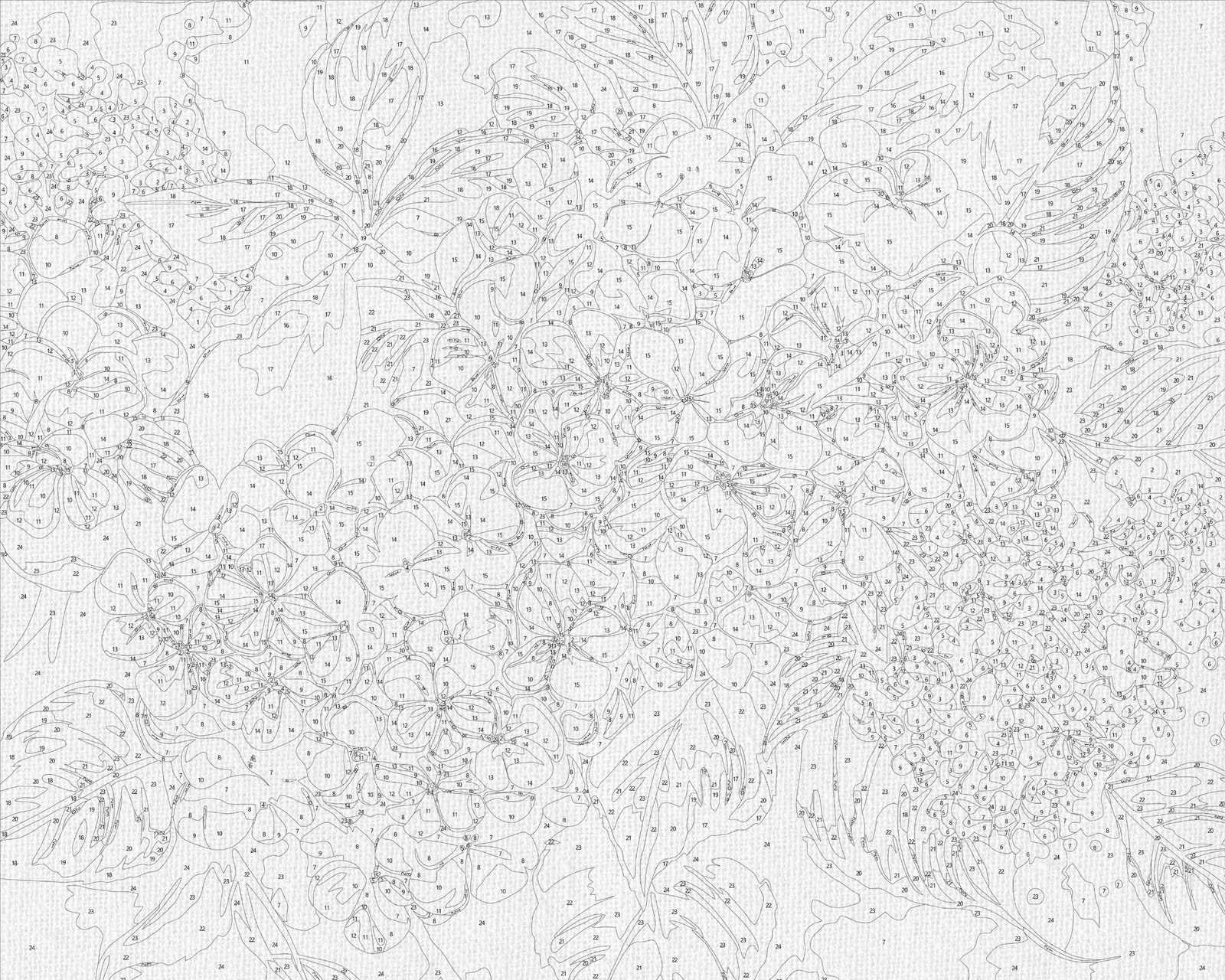 Maľovanie podľa čísel na ráme 40*50 cm – Kvety. Modrá hortenzia LW 3489