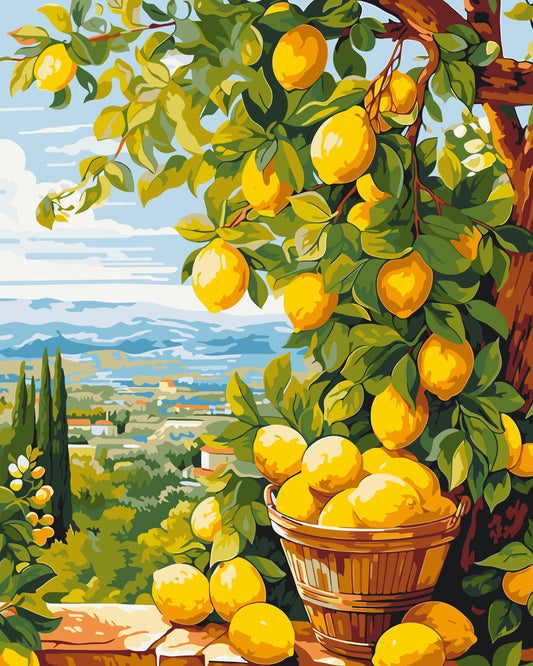 Maľovanie podľa čísel – . Citrónovník (citrus) 40*50 cm LW 3490