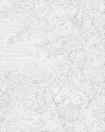 Maľovanie podľa čísel – . Citrónovník (citrus) 40*50 cm LW 3490