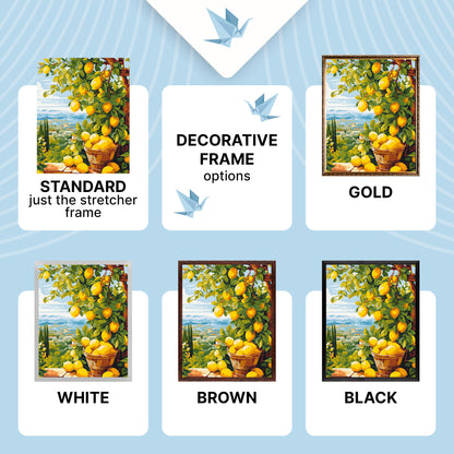 Maľovanie podľa čísel na ráme 40*50 cm – Krajinka \ Zátišie Citrónovník (citrus) - LW 3490