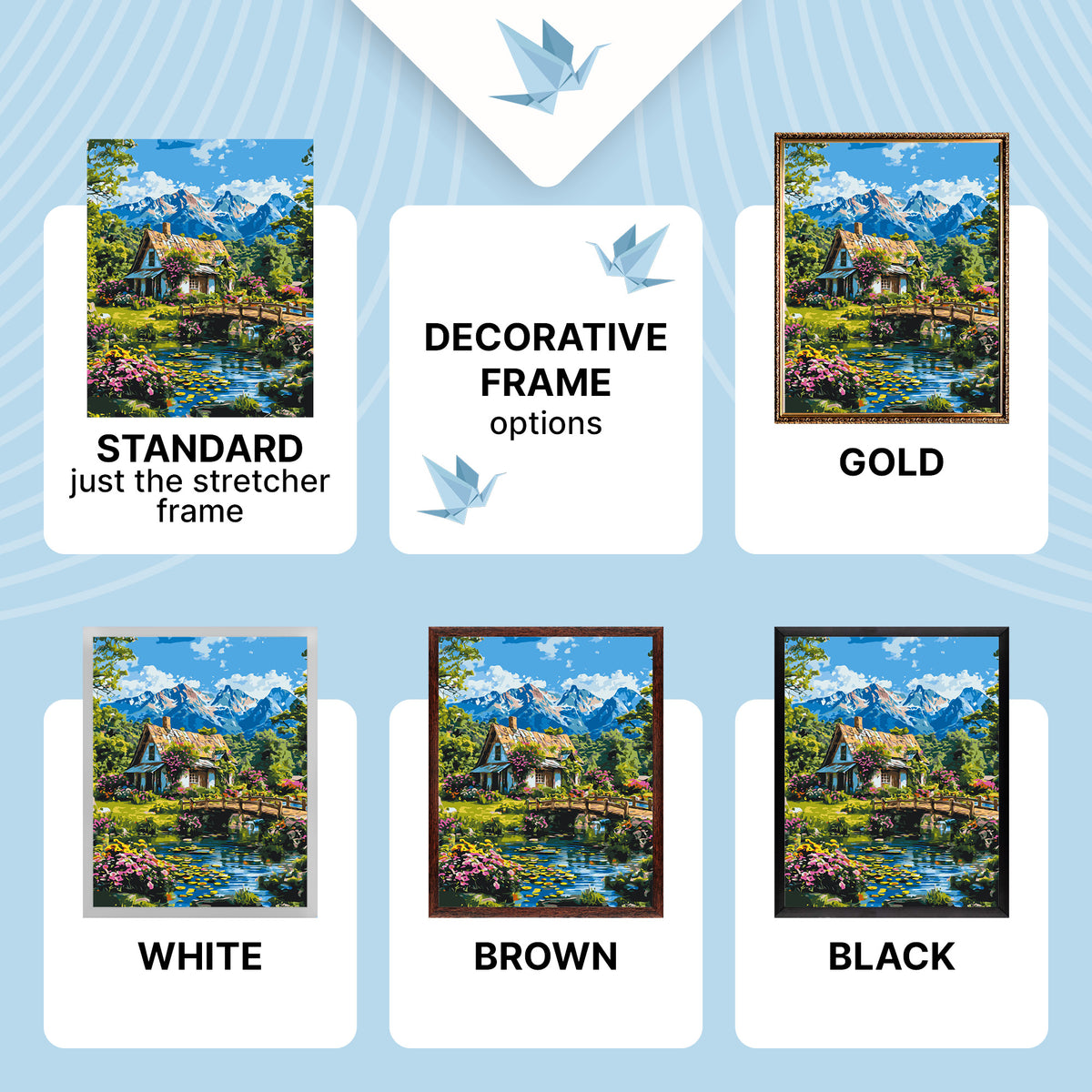 Maľovanie podľa čísel na ráme 40*50 cm – Krajinka. Alpská harmónia - LW 3492