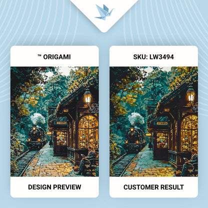 Maľovanie podľa čísel – V očakávaní vlaku.  40*50 cm LW 3494