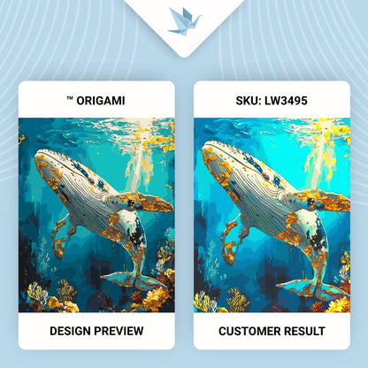 Maľovanie podľa čísel Podmorský svet, veľryba s metalickými farbami 40*50 cm LW 3495