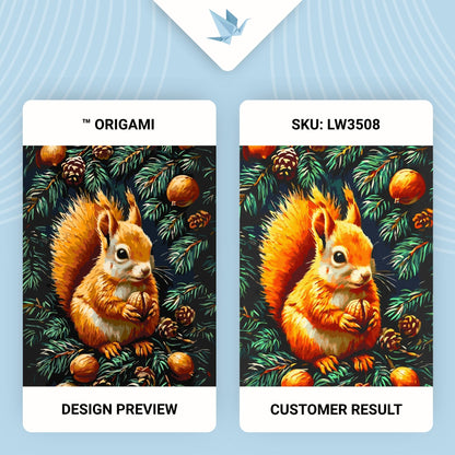 Maľovanie podľa čísel – Zvieratá. Veverička s orechom 40*50 cm LW 3508