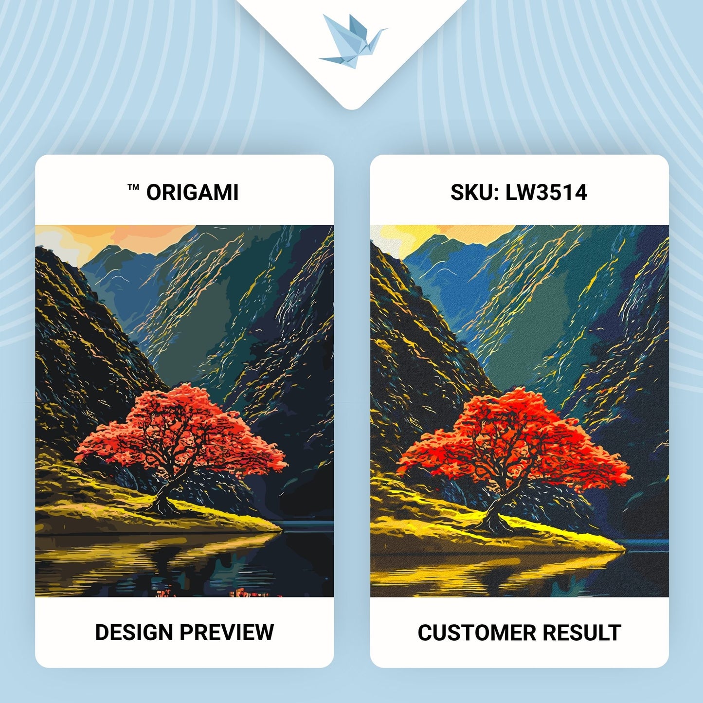 Maľovanie podľa čísel krajinka – Strom medzi horami 40*50 cm LW 3514