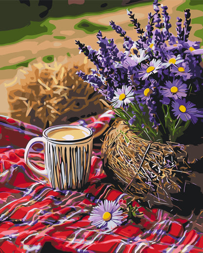 Maľovanie podľa čísel – Zátišie. Levanduľový pokoj 40*50 cm LW 3517