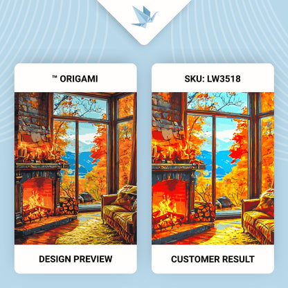 Maľovanie podľa čísel krajinka – Teplo jesenného krbu 40*50 cm LW 3518